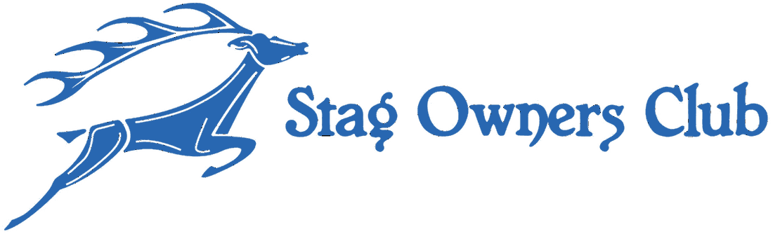 Stag Owners Club logo, a blue leaping stag beside the club name.